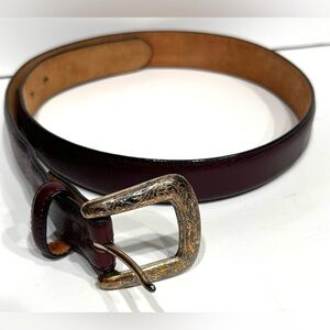Tony Lama Genuine Maroon Leather Western, Rodeo, Country Festival, Vintage